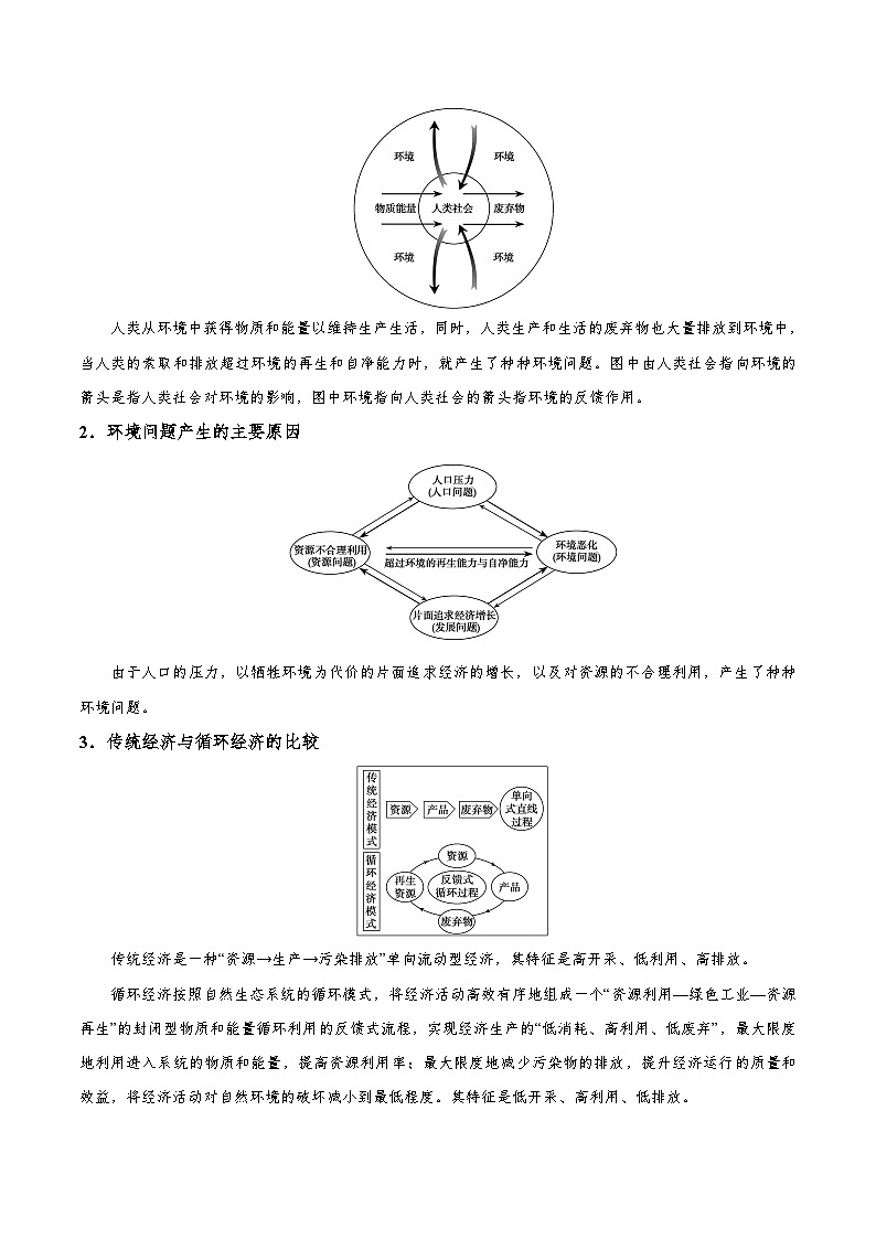 考点40 人类与地理环境的协调发展-备战2022年高考地理一轮复习考点帮 试卷03