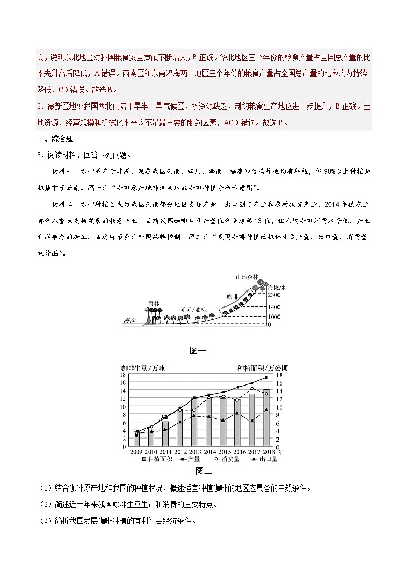 2.4.1 农业区位条件评价（讲练）-【高考君】备战2023年高考地理大一轮复习全考点精讲练（新高考专用）03