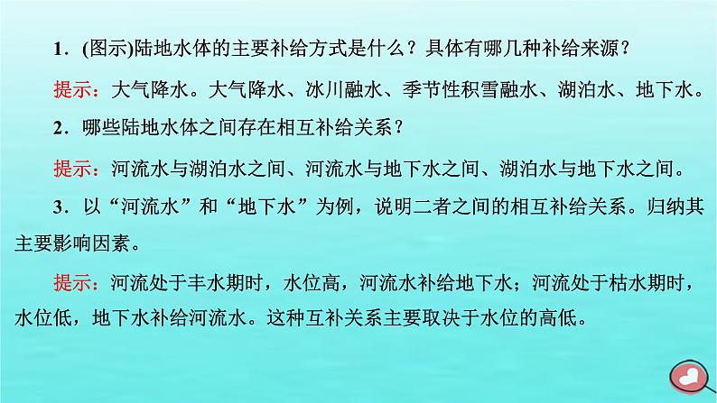 2024届高考地理一轮总复习第一编第五章地球上的水与水的运动第一节水循环和陆地水体及其相互关系课件08