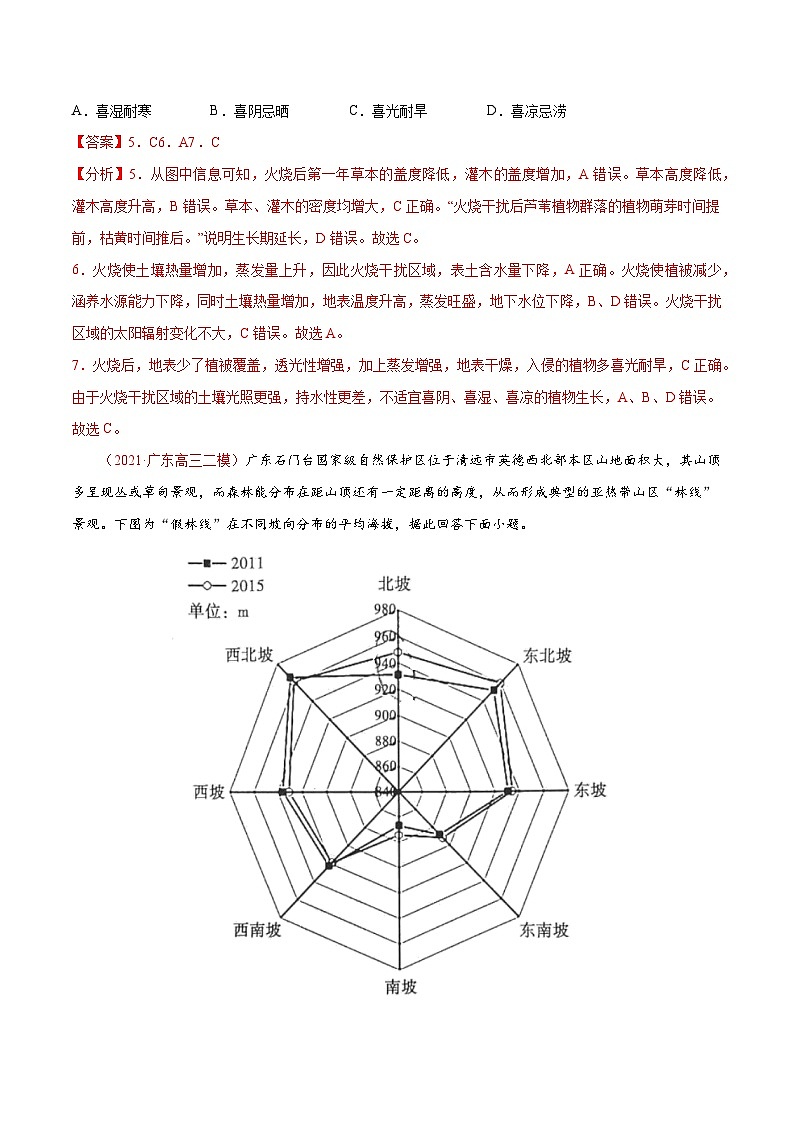 专题18地理环境的整体性 （精选练习）-备战2022年高考地理一轮复习考点帮（新高考专用）（解析版）第3页