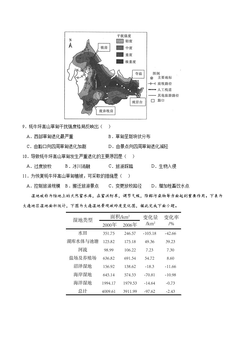 专题18 资源、环境与区域发展-2023年高考地理一轮复习小题多维练（原卷版）第3页
