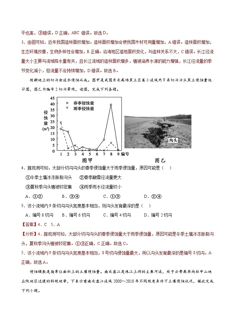 专题18 资源、环境与区域发展-2023年高考地理一轮复习小题多维练（解析版）第2页