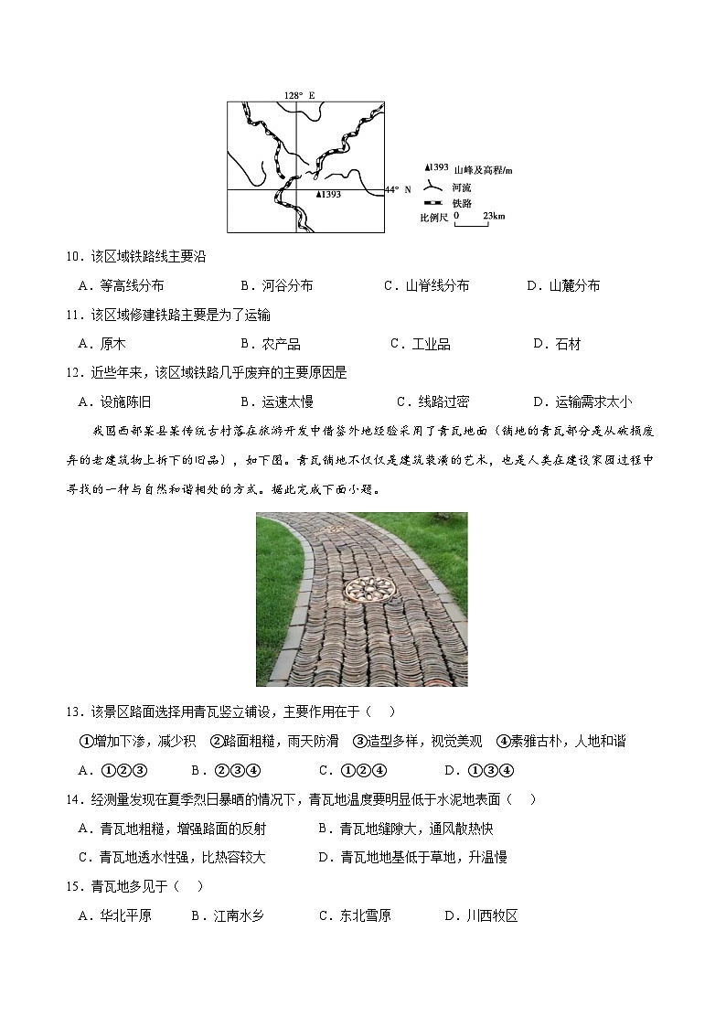 专题17 区域与区域发展-2023年高考地理一轮复习小题多维练（原卷版）第3页