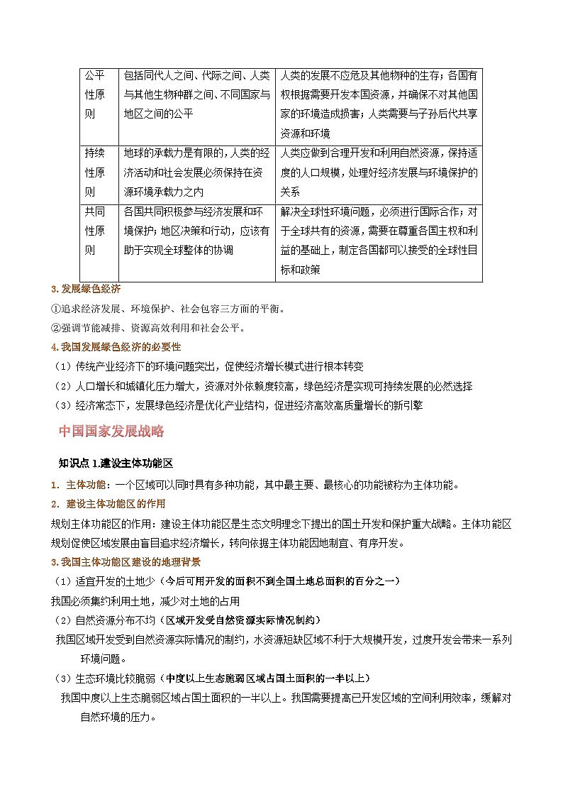 专题16 环境与发展-备战2023年高考地理一轮复习精讲精练（原卷版）03