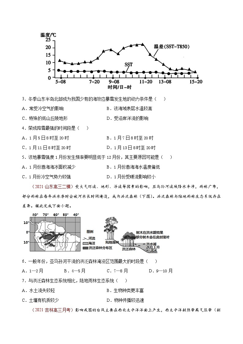 专题09全球的气压带和风带（精选练习）-备战2022年高考地理一轮复习考点帮（新高考专用）（原卷版）第2页