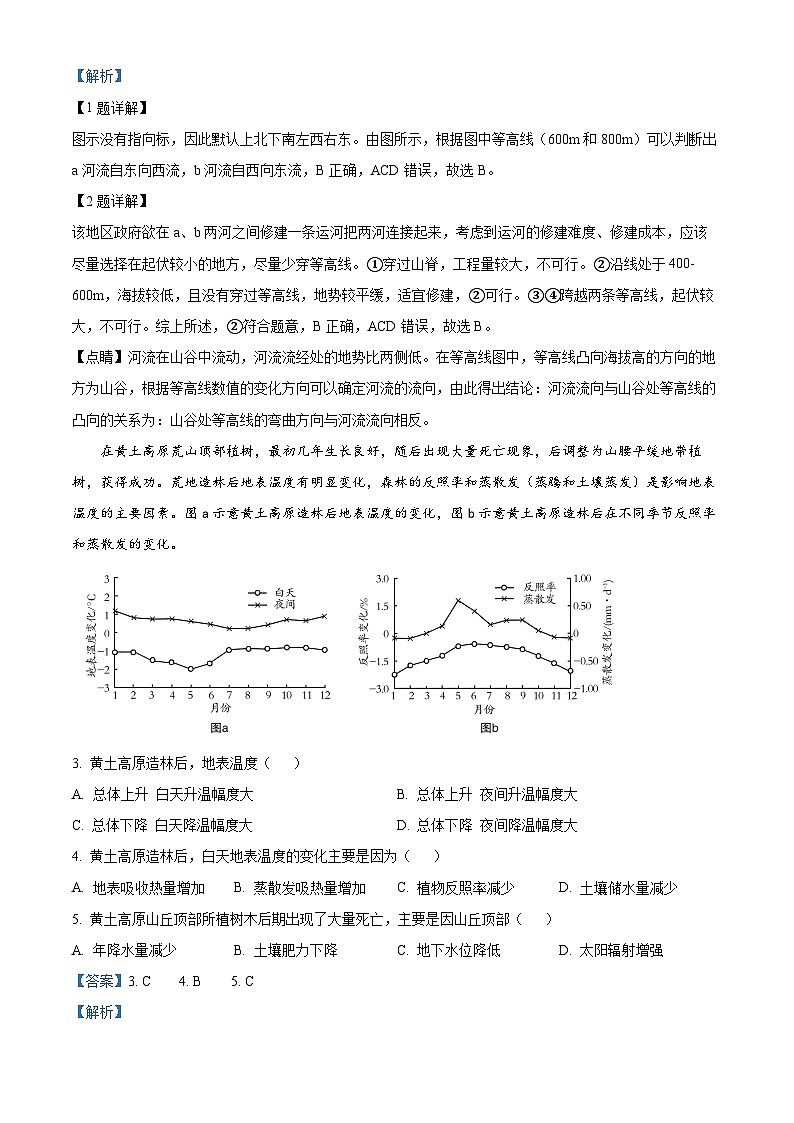 2024长春外国语学校高三上学期开学考试地理试题含解析02