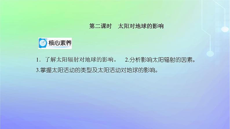 新教材2023高中地理第一章宇宙中的地球第一节地球所处的宇宙环境第二课时太阳对地球的影响课件中图版必修第一册第2页