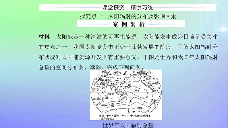 新教材2023高中地理第一章宇宙中的地球第一节地球所处的宇宙环境第二课时太阳对地球的影响课件中图版必修第一册第8页