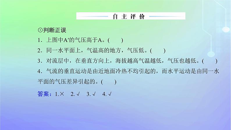 新教材2023高中地理第二章自然地理要素及现象第三节大气受热过程与热力环流第二课时热力环流课件中图版必修第一册05