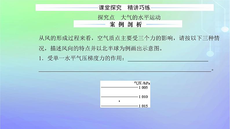 新教材2023高中地理第二章自然地理要素及现象第三节大气受热过程与热力环流第三课时大气的水平运动__风课件中图版必修第一册第7页