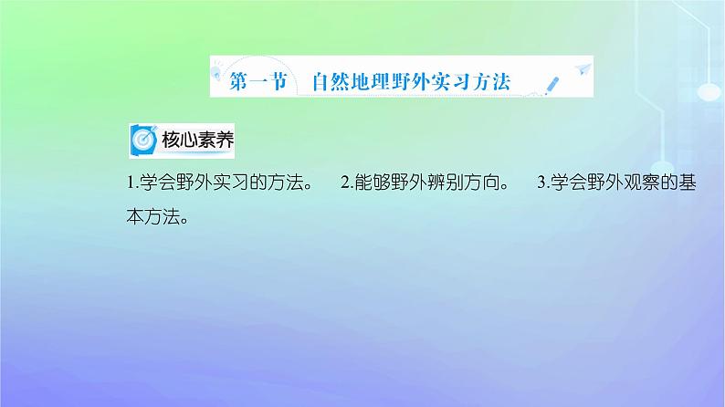 新教材2023高中地理第四章自然地理实践的基本方法第一节自然地理野外实习方法课件中图版必修第一册02