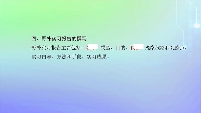 新教材2023高中地理第四章自然地理实践的基本方法第一节自然地理野外实习方法课件中图版必修第一册08