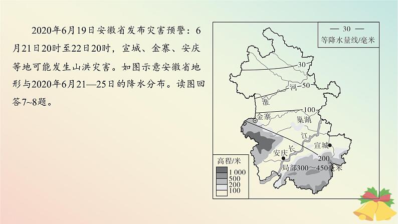 江苏专版2023_2024学年新教材高中地理第四章地球上的水第一节水循环第二课时洪涝灾害防治分层作业课件湘教版必修第一册07