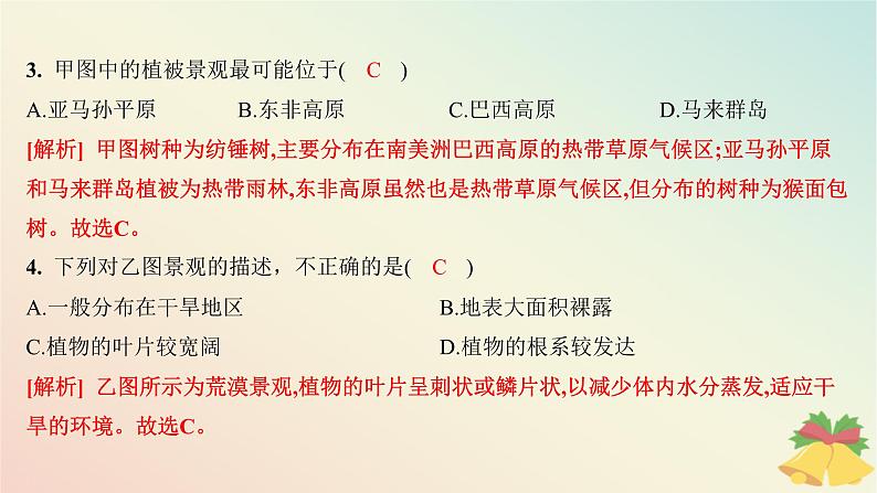 江苏专版2023_2024学年新教材高中地理第五章地球上的植被与土壤测评课件湘教版必修第一册05