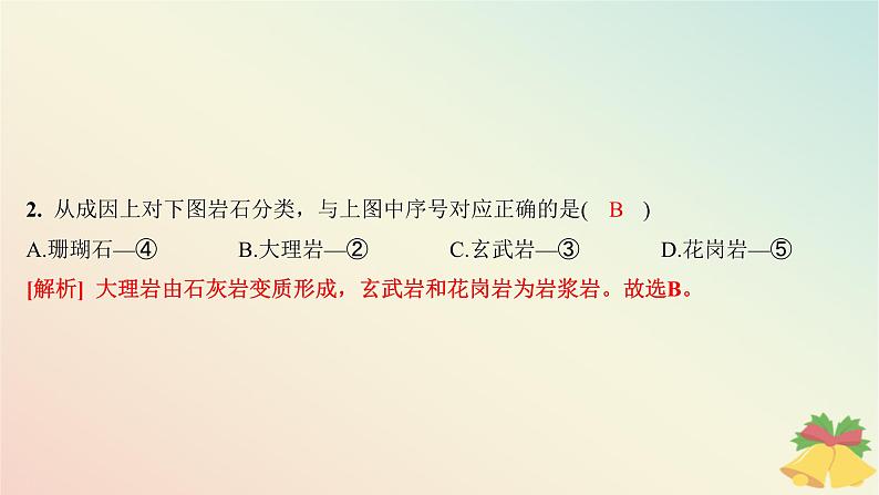 江苏专版2023_2024学年新教材高中地理第二章岩石圈与地表形态测评课件湘教版选择性必修104