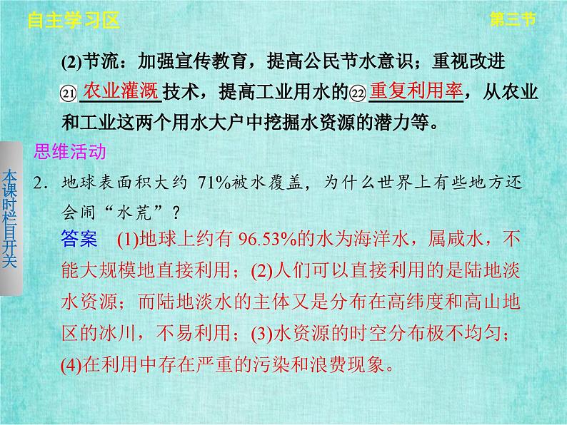 人教版高中地理必修1第三章第三节水资源的合理利用课件PPT08