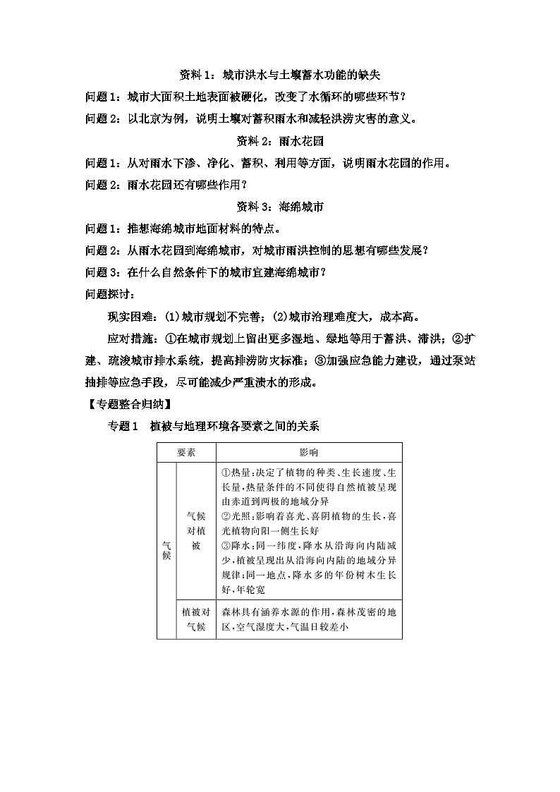第五章植被与土壤 章末小结 高中地理人教版（2019）必修一第2页