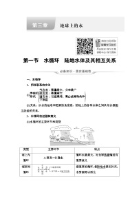 高考地理一轮复习第3章第1节水循环陆地水体及其相互关系学案