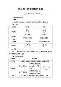 高考地理一轮复习第4章第3节构造地貌的形成学案