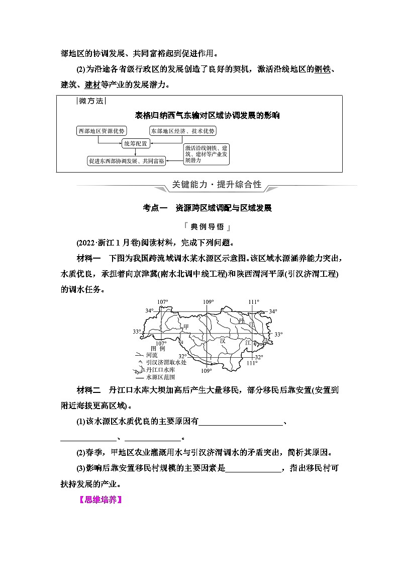 高考地理一轮复习第15章第2节资源跨区域调配学案第3页