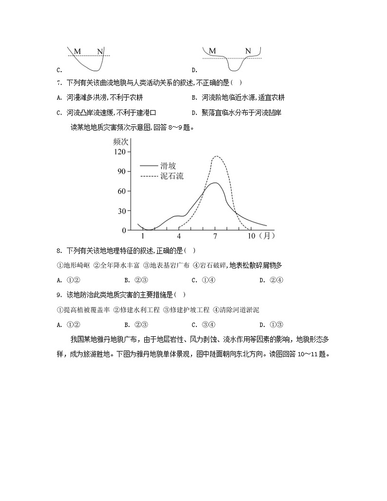 江苏专版2023_2024学年新教材高中地理第二章地球表面形态测评湘教版必修第一册03
