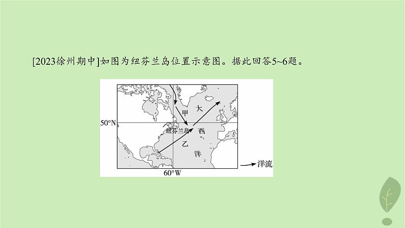 江苏专版2023_2024学年新教材高中地理第二单元从地球圈层看地表环境第二节第二课时海水的运动及影响水循环过程及意义分层作业课件鲁教版必修第一册06