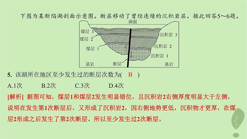 江苏专版2023_2024学年新教材高中地理第二单元地形变化的原因测评课件鲁教版选择性必修106