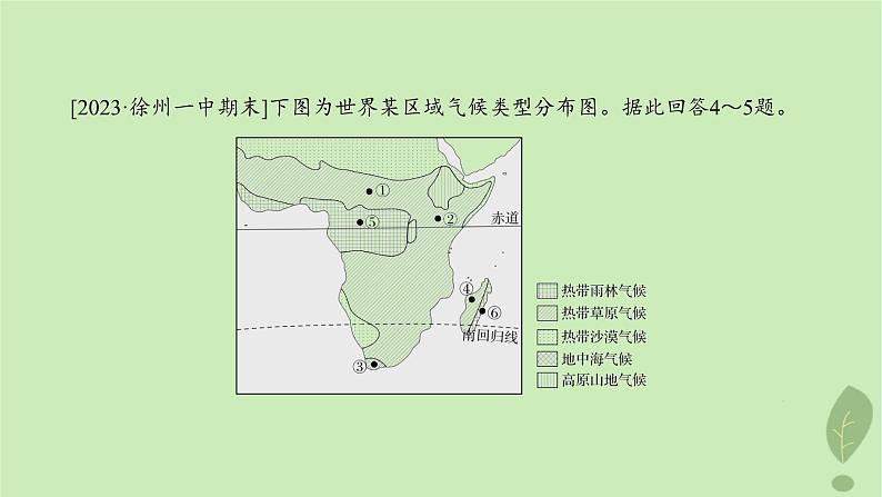 江苏专版2023_2024学年新教材高中地理第三单元大气变化的效应单元活动分析判断气候类型分层作业课件鲁教版选择性必修106