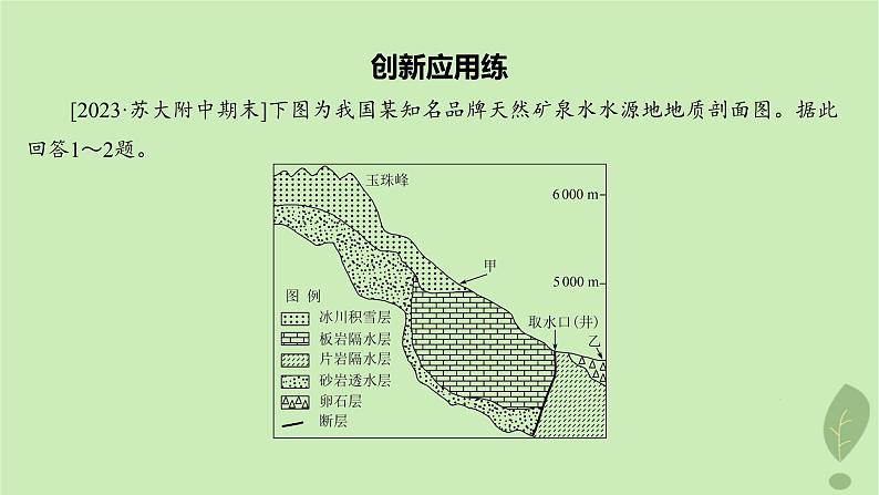 江苏专版2023_2024学年新教材高中地理第四单元水体运动的影响单元培优练课件鲁教版选择性必修102