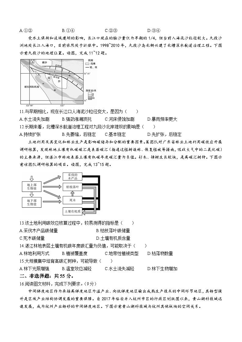 2024山东省金科大联考高三上学期9月质量检测地理无答案第3页
