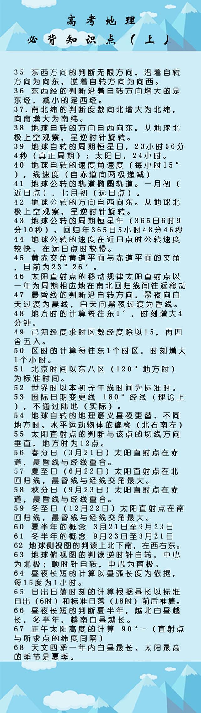 高考地理：必背知识点（上）第2页