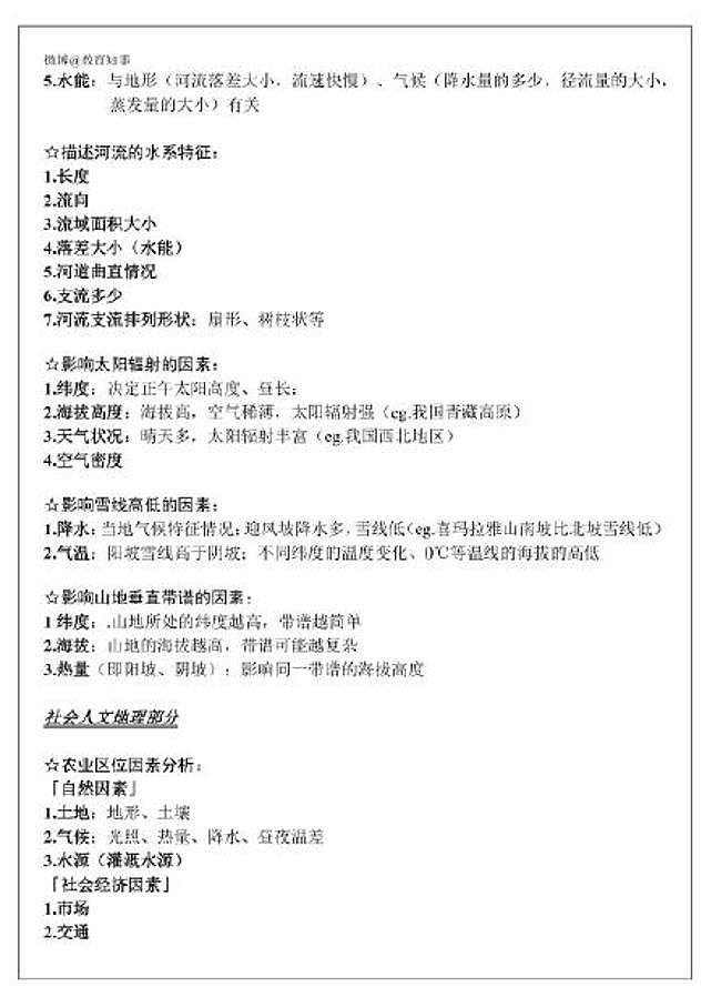 高考地理答题模板（最新版）第2页