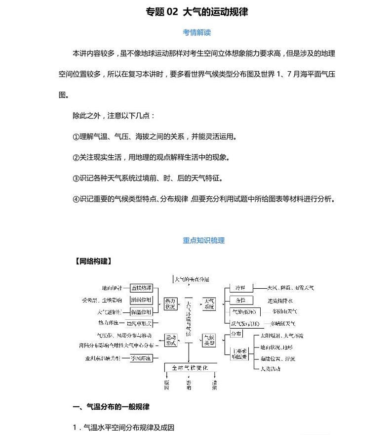 02高中地理总复习专项知识点01