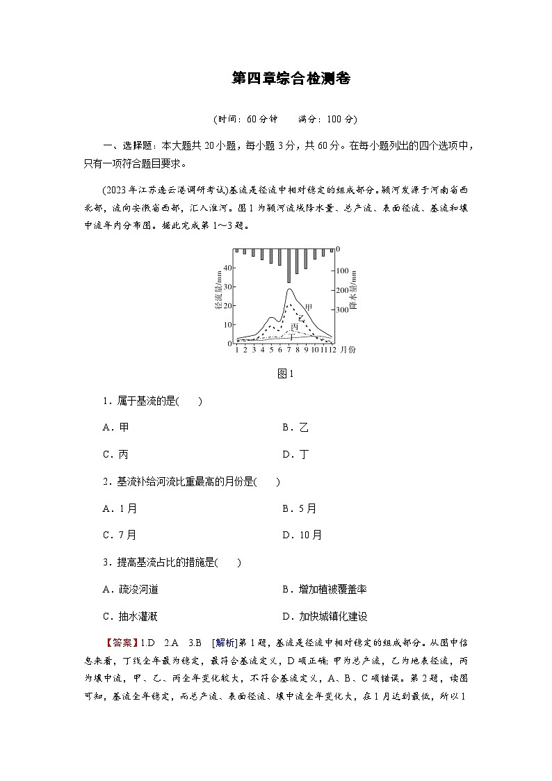 中图版高中地理选择性必修1综合检测卷4含答案01