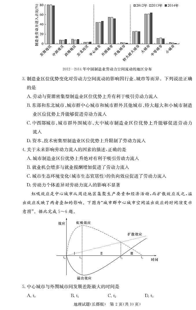 湖南省长郡中学2024届高三上学期月考（二）地理第2页