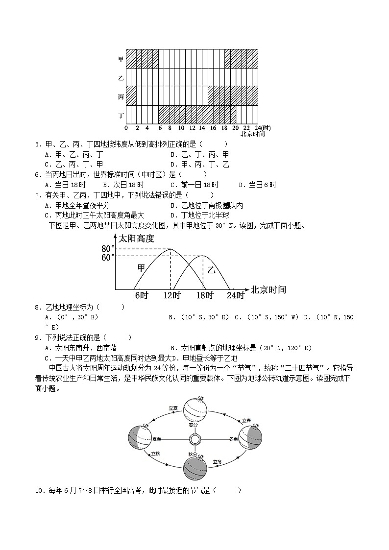 2024长沙南雅中学高二上学期第一次月考地理试题含答案02