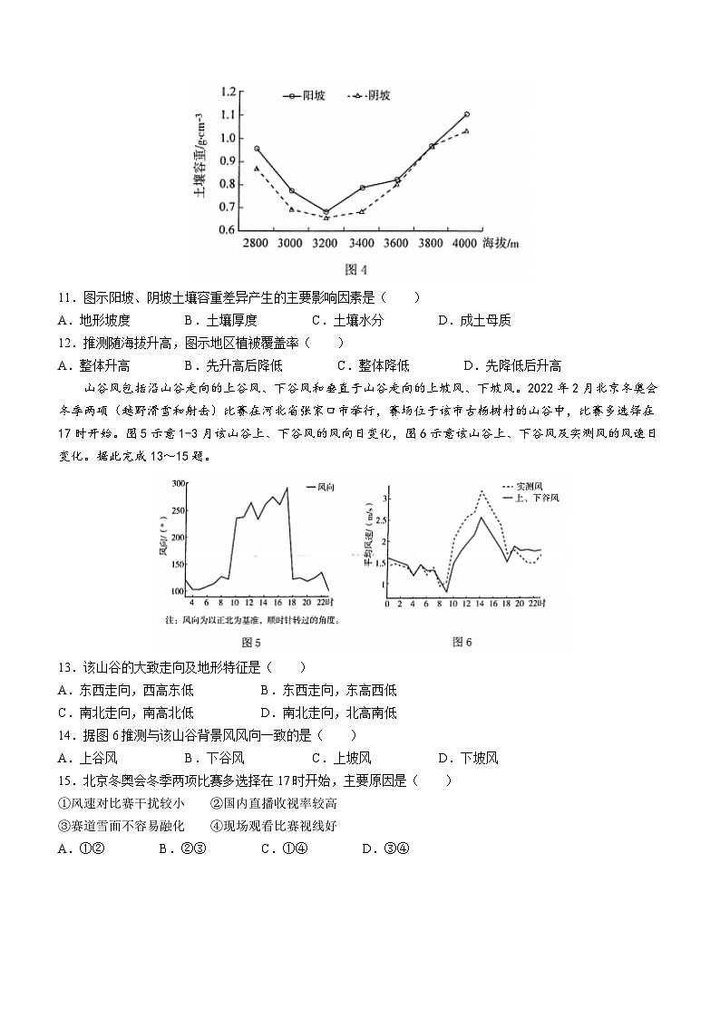 2024届山东省淄博市高考零模地理试题第3页