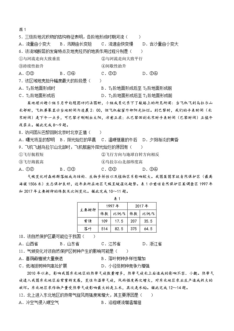 2024巢湖一中高三上学期10月月考试题地理含解析02