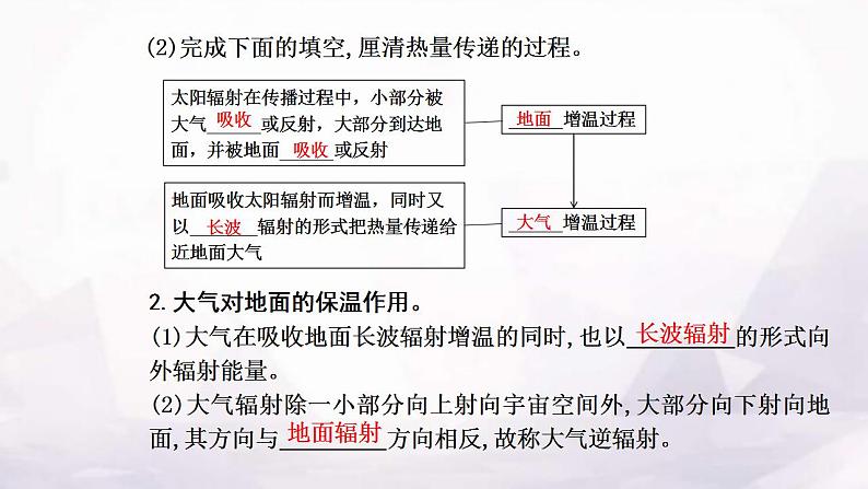 人教版高中地理必修第一册第二章第二节第一课时大气的受热过程大气对地面的保温作用大气热力环流课件04