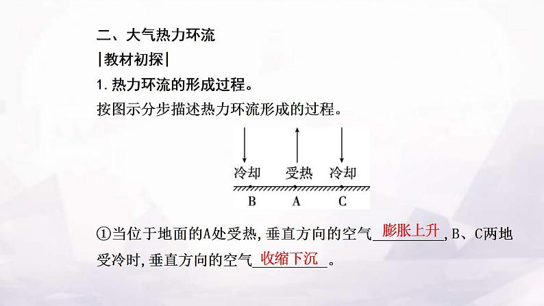 人教版高中地理必修第一册第二章第二节第一课时大气的受热过程大气对地面的保温作用大气热力环流课件07