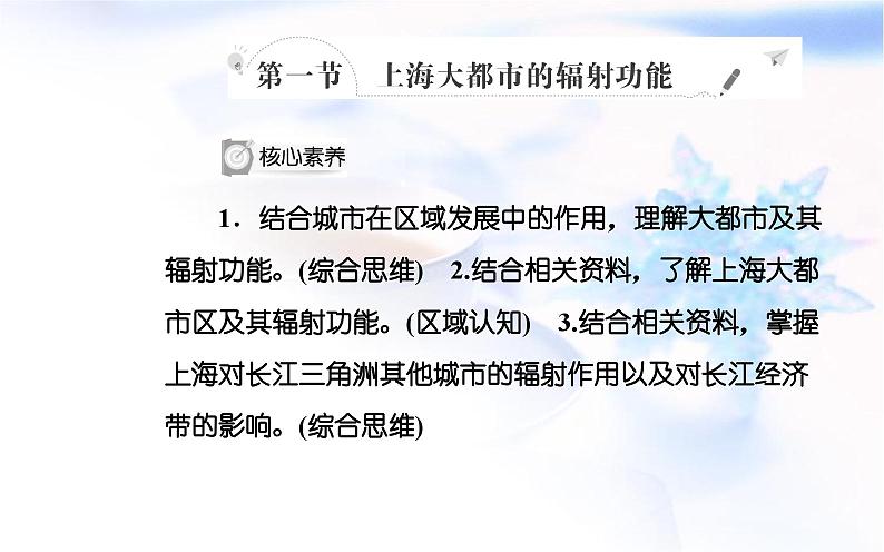 中图版高中地理选择性必修2第二章第一节上海大都市的辐射功能课件02