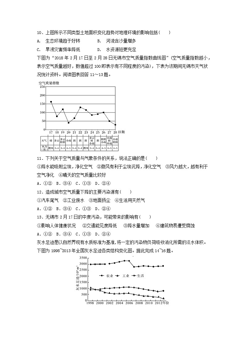 高考地理一轮复习专项训练：环境安全对国家安全的影响第3页
