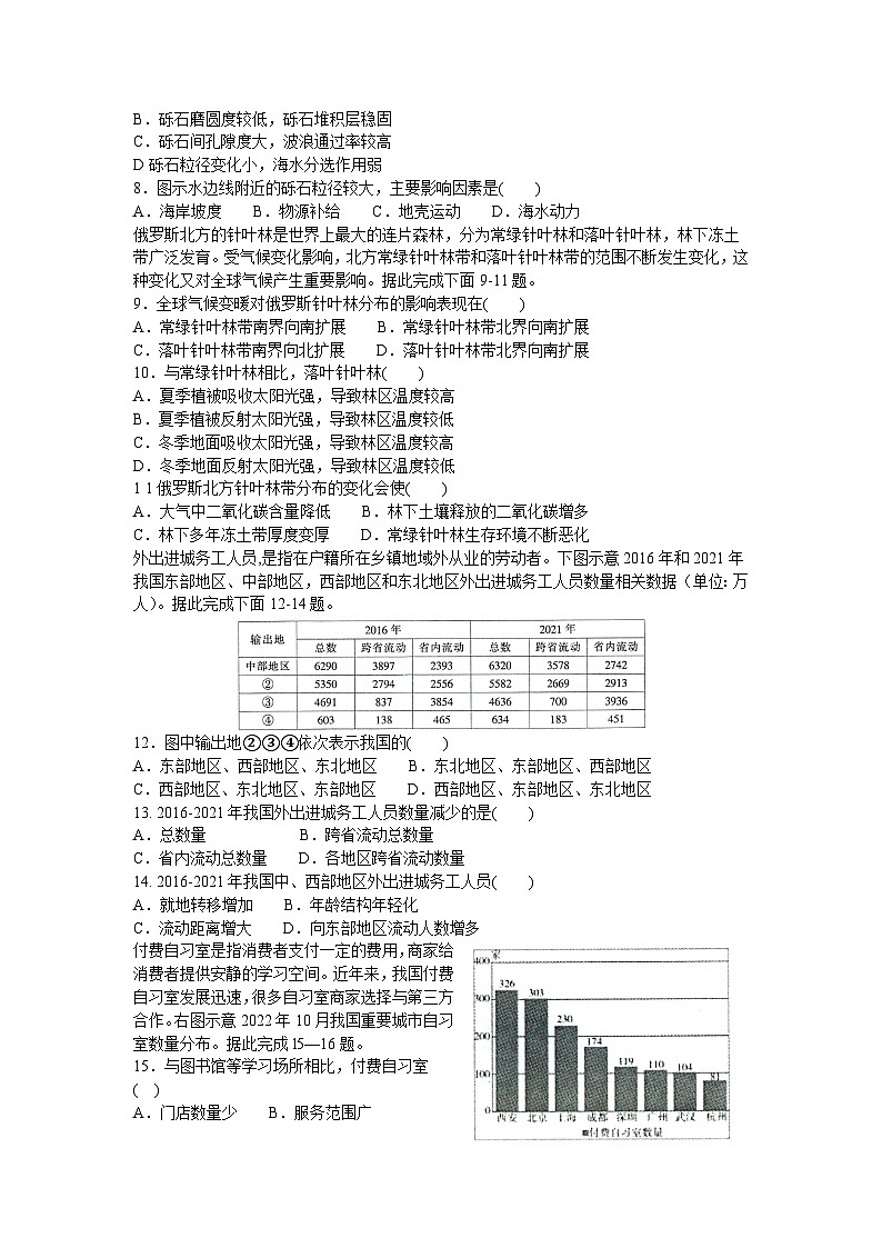 河南省漯河市2022-2023学年高三上学期期末地理试题第2页
