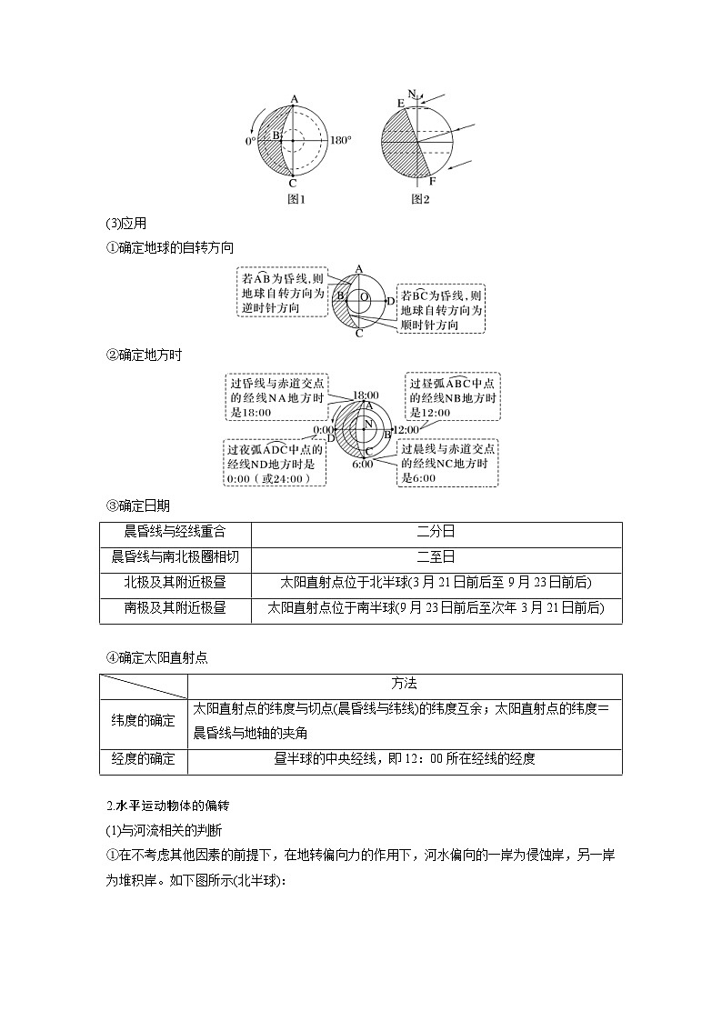 （人教版）新高考地理一轮复习课时精品学案 第1部分　第2章　第3讲　课时8　昼夜交替　沿地表水平运动物体的运动方向的偏转（含解析）03