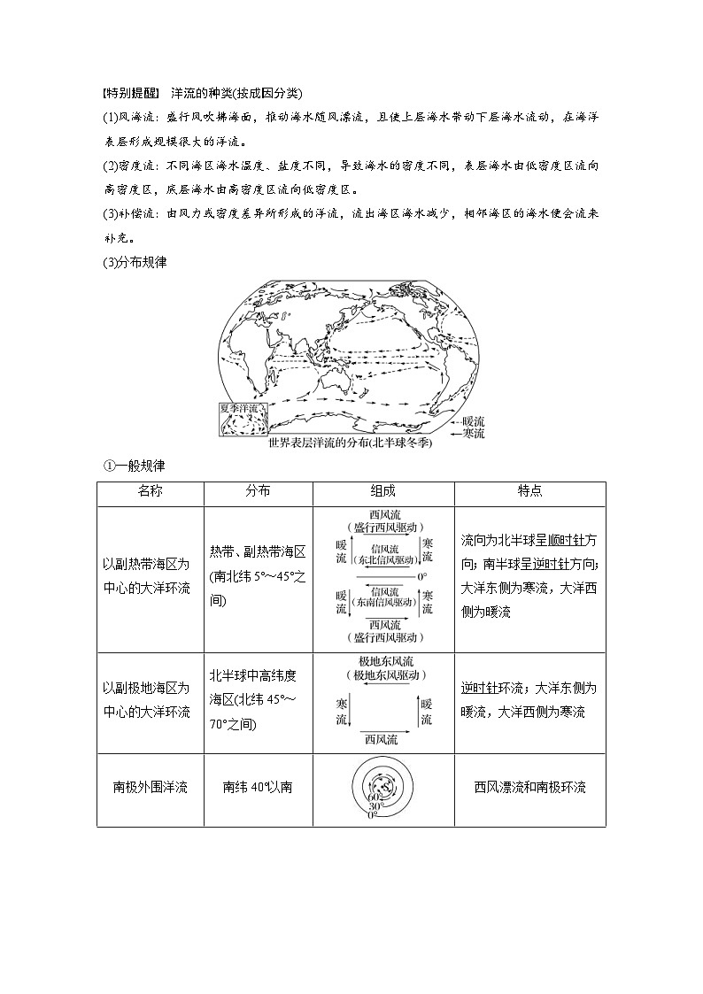 （人教版）新高考地理一轮复习课时精品学案 第1部分　第4章　课时22　海水的运动（含解析）第2页