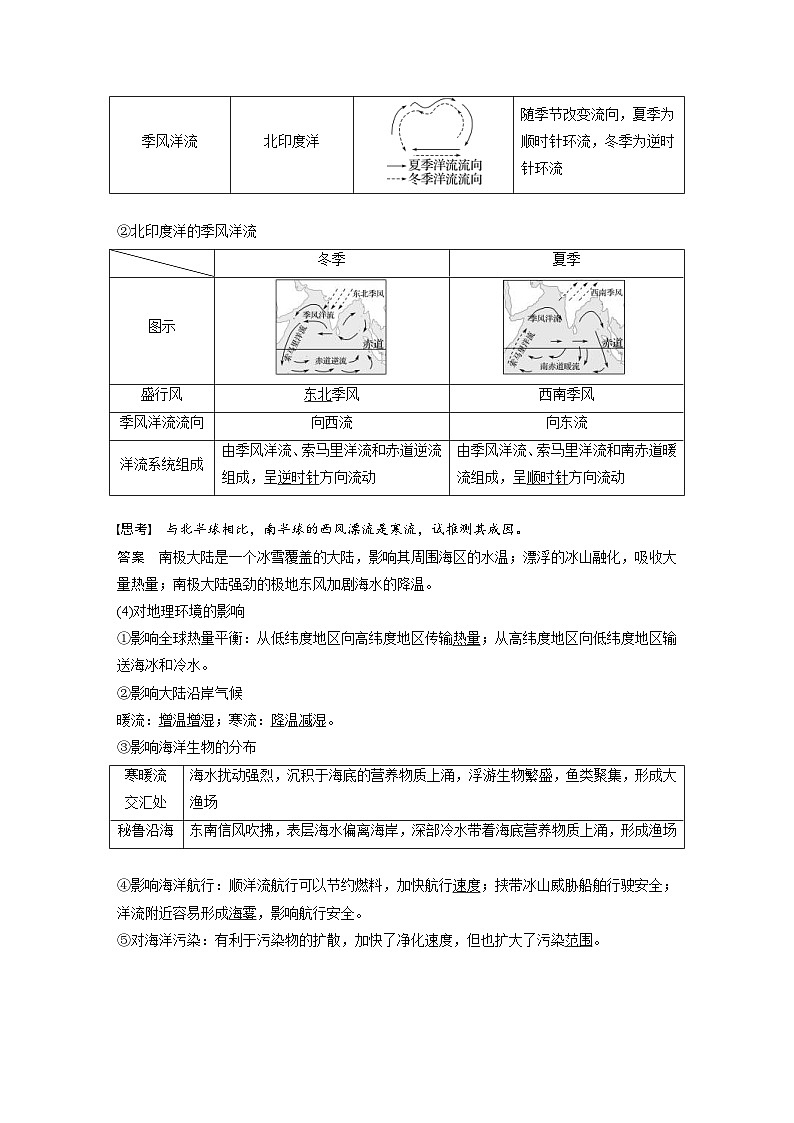 （人教版）新高考地理一轮复习课时精品学案 第1部分　第4章　课时22　海水的运动（含解析）第3页