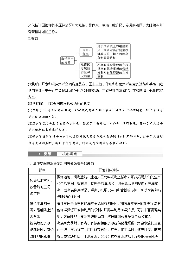 （人教版）新高考地理一轮复习课时精品学案 第4部分　第2章　课时73　海洋空间资源开发与国家安全（含解析）第2页