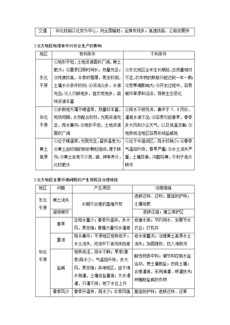 （人教版）新高考地理一轮复习课时精品学案 第5部分　第2章　第2讲　课时86　北方地区（含解析）03