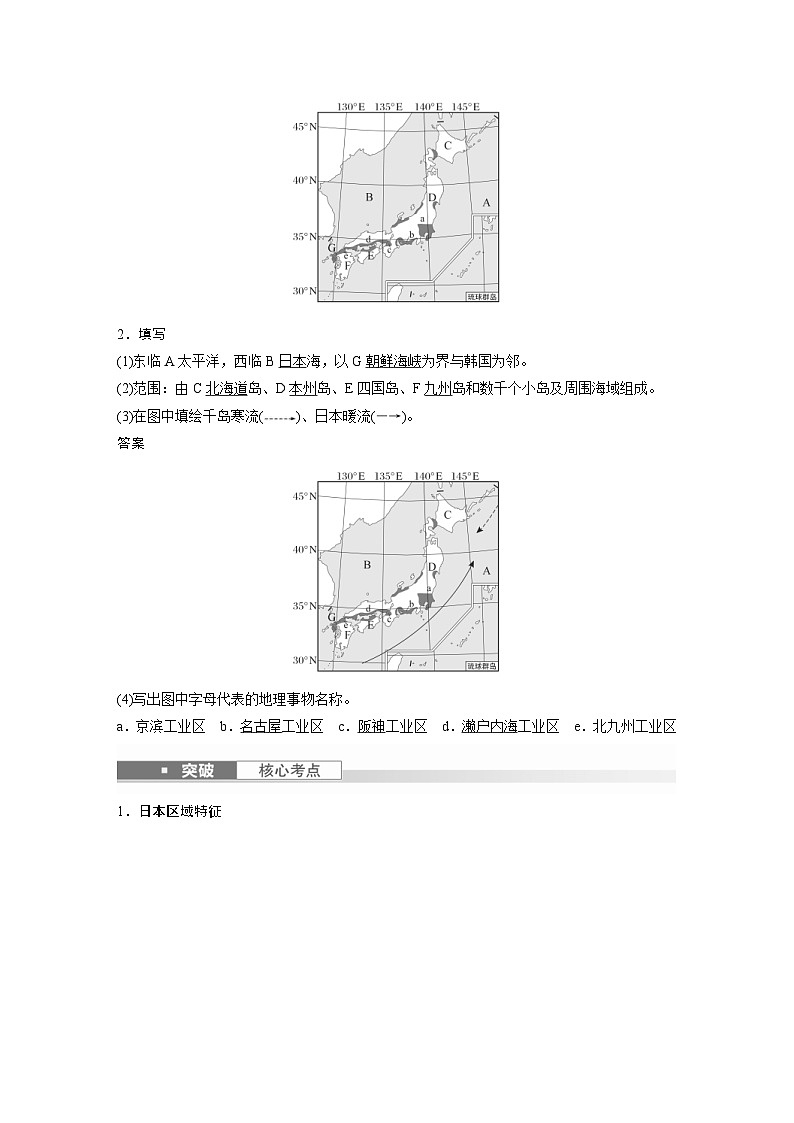 （人教版）新高考地理一轮复习课时精品学案 第5部分　第1章　第2讲　课时81　日本　印度（含解析）02