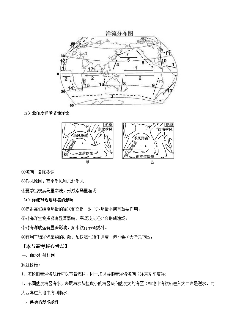 新高考地理一轮复习知识梳理+过关训练第11讲 海水的性质和运动（含解析）第3页